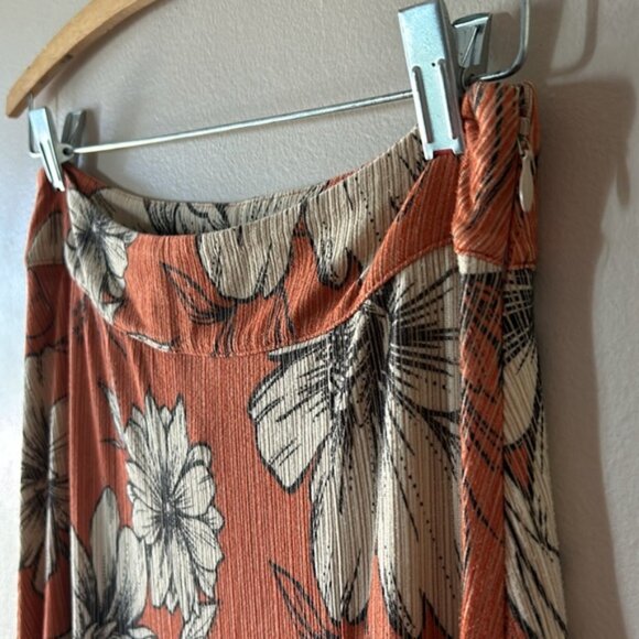 FARM Rio Anthropologie Cordelia orange floral maxi skirt small - Picture 6 of 10